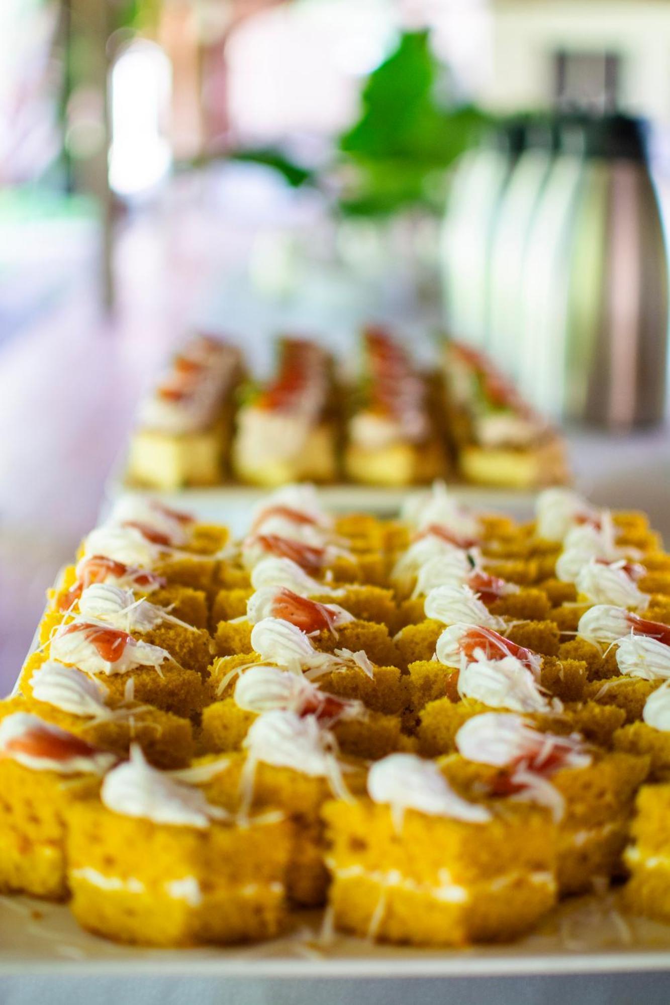 Diamonds Leisure Beach & Golf Resort Diani Beach Bagian luar foto A display of canapés