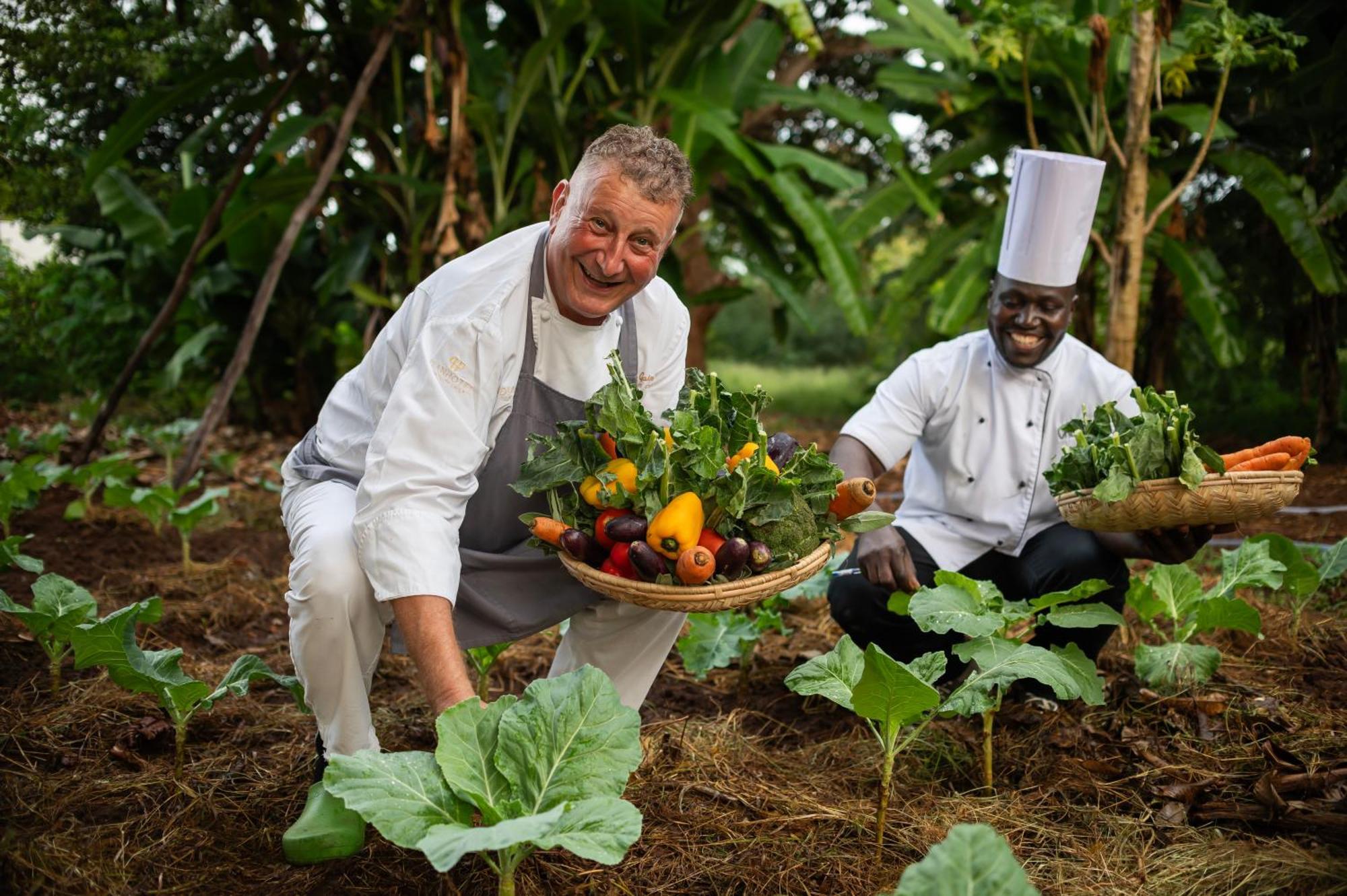 Diamonds Leisure Beach & Golf Resort Diani Beach Bagian luar foto Chef and his sous-chef in the kitchen garden
